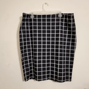 Womens Plaid Pencil Skirt
